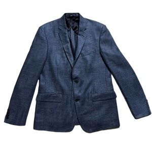 Nordstrom Men’s Wool & Linen Blend Blue Blazer Sports Coat 42R